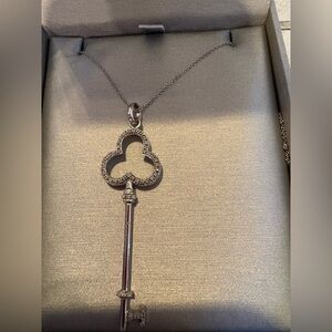 Silver Key Pendant Necklace